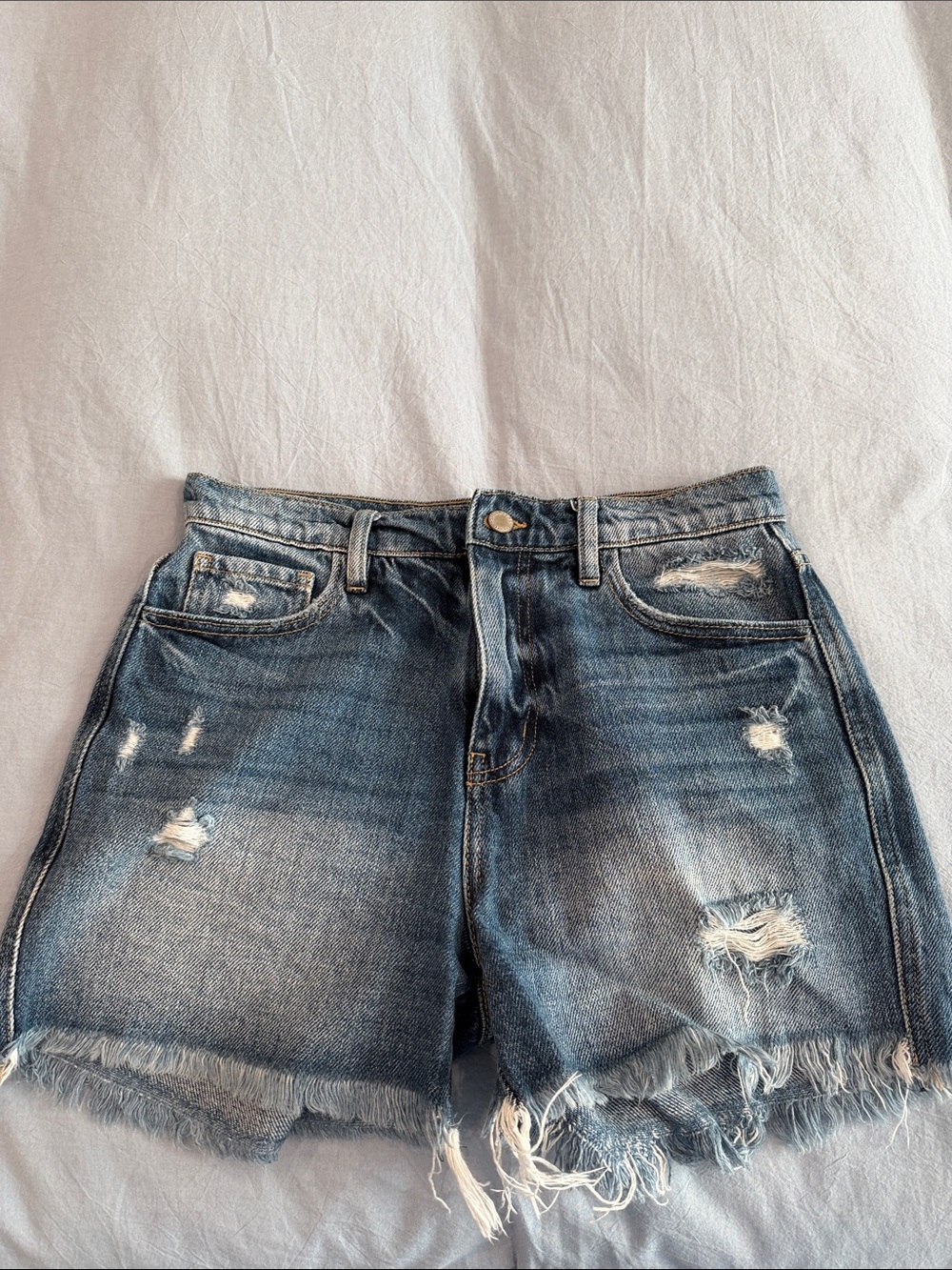 KanCan Distressed Blue Cutoff Jean Shorts